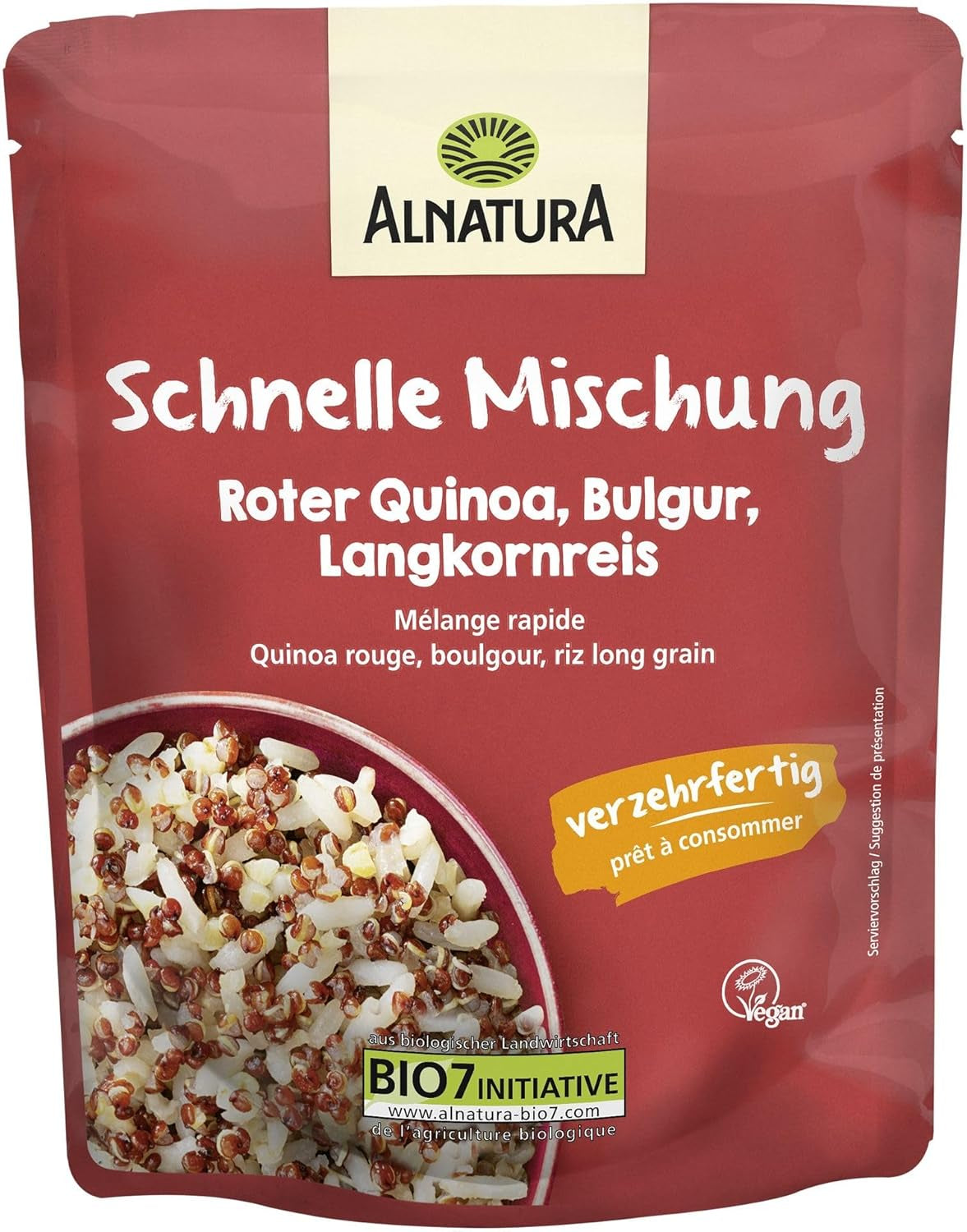 Snelle mix van rode quinoa, bulgur, langkorrelige rijst, 250 g