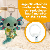 LAMAZE Alise Axolotl - Clip & Go kinderwagenspeelgoed - Zintuiglijk babyspeelgoed - 0-6 maanden vroeg leerspeelgoed - Vakkundig ontworpen voor pasgeborenen - Kraamcadeaus Bebe Naty Shop Speelgoed