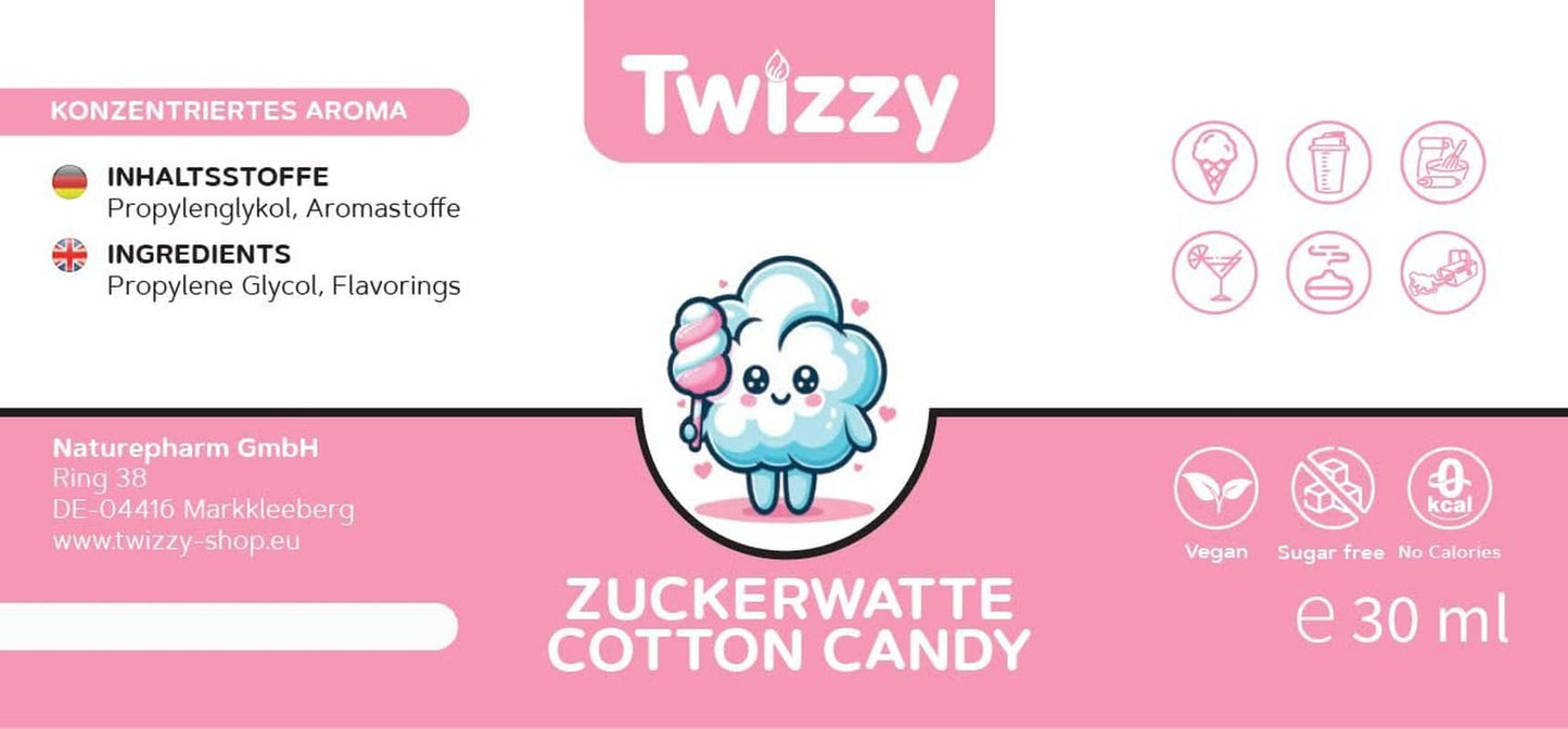Twizzy Geconcentreerd Suikerspinaroma, 30 ml Aroma's Naty Shop