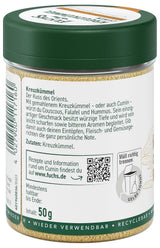 Fuchs Gewürze - Kreuzkümmel gemahlen - zum Würzen von Couscous, Hummus en Falafel - natuurlijke ingrediënten - 50 g in wiederverwendbarer, recyclebarer Dosis