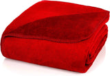Glart gezellige deken eenvoudige bordeauxrode deken 130X170 cm bank, zachte en warme wollen deken extra donzig als een bankdeken bankdeken, knuffelige deken gezellige deken, pluche bankspreideken, U1B bedden en dekens Glart Uni-Bordeaux