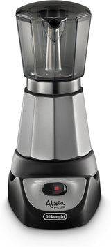 De'Longhi Alicia Plus EMKM6.B Moka Pot (360° draaibaar, 550 W) Zilver-zwart