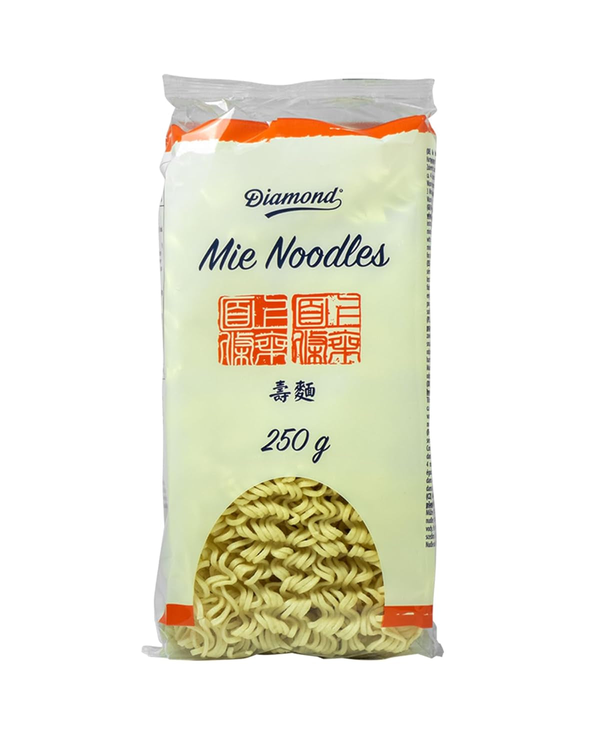 DIAMOND Mie Noodles, tarwenoedels zonder ei, snel en gemakkelijk te bereiden, vegetarisch - 8 x 250 g