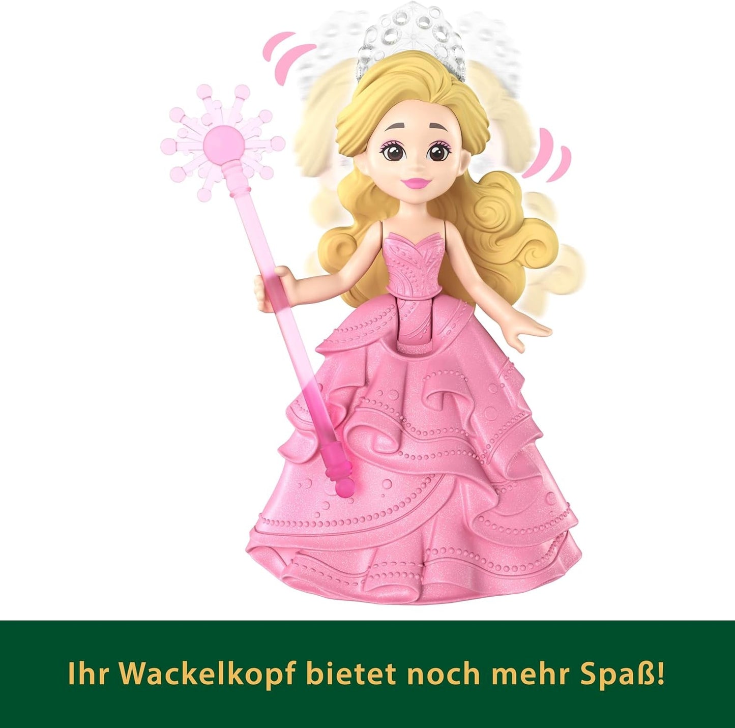 Mattel Universal Pictures Evil Glinda drijvende bubbel, bekende film geïnspireerde Glinda minipop en voertuigspeelset, JFM25, [Meerkleurig]