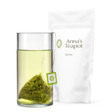 Anna'S Theepot Sencha Biologische Groene Theezakjes - Biologische Japanse Groene Thee 20 Piramidezakjes in een hersluitbare zak