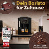 Volautomatische ProfiCook® espressomachine met melkopschuimer voor cappuccino | Conische slijpmachine | met kopjesverwarmingsfunctie | Italiaanse professionele pomp | Touchscreen | Espresso | PC KAV 1281