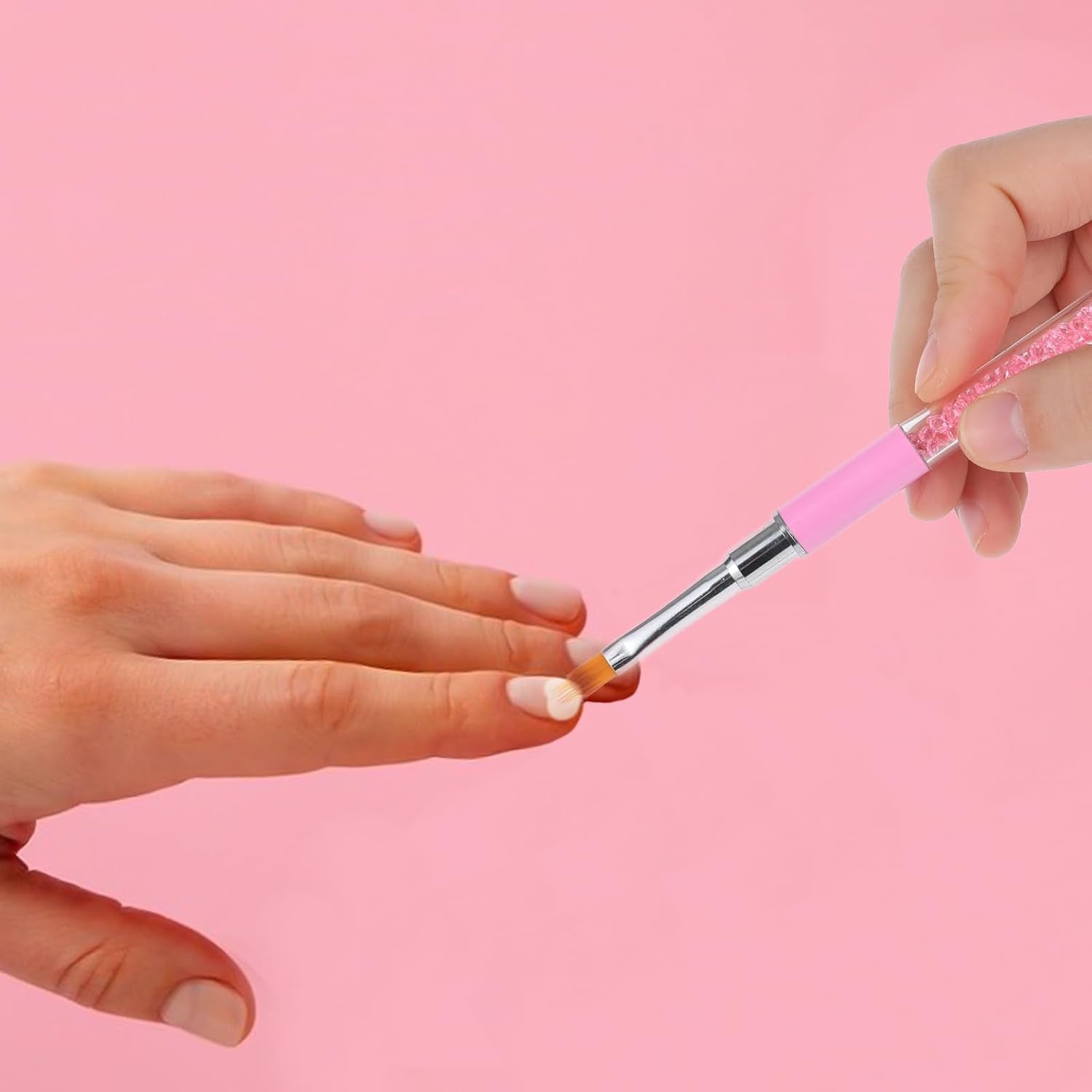 Nail Art Rendering-Werkzeuge Schwamm Undtupfpinsel, Sponge Brush Applicator, Doppelter Kopf Ombre Sponge Stick Mit 4 Ersatzköpfe, Nail Art Schwamm en Tupfpinsel, Ombre Nagelpinsel voor Gelnägel