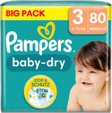 Pampers (oude versie), slipje, maat 4, 9 kg-15 kg, pakket van drie (1 x 88 luiers)