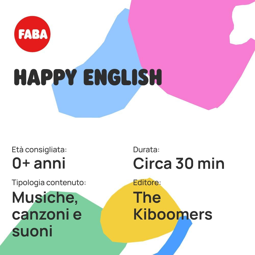Geluidsfiguur - Happy English - muziek en liedjes in het Engels - speelgoed met educatieve inhoud, Italiaanse versie, jongens en meisjes van alle leeftijden Babyspeelgoed Naty Shop