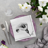 PAW - Airlaid Servetten - Doekachtig (40 X 40 Cm) I 50 Stuks I Voor Begrafenisdienst, Uitvaartfeest, Begrafenis, Afscheid I Hoogwaardige Tafeldecoratie Stoffen Servetten - Geheugenbloem I Geheugenbloem