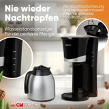 Clatronic® koffiezetapparaat met thermoskan | voor 8-10 koppen koffie | zonder temperatuurverlies | koffiezetapparaat met filter | 1 liter | Espresso | Filterkoffiezetapparaat met thermoskan | KA 3327 zwart