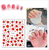 JMEOWIO Süße Nagelsticker Für Kinder 14 Blatt Nail Art Sticker Selbstklebend Nagelaufkleber Regenbogen Blumen Frucht Decoratie Nageldesign Zubehör
