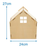 Baker Ross FN199 Houten poppenhuispakket - 1-pack, Kinderpoppenhuispakket, Knutselpakket Poppenhuizen Naty Shop