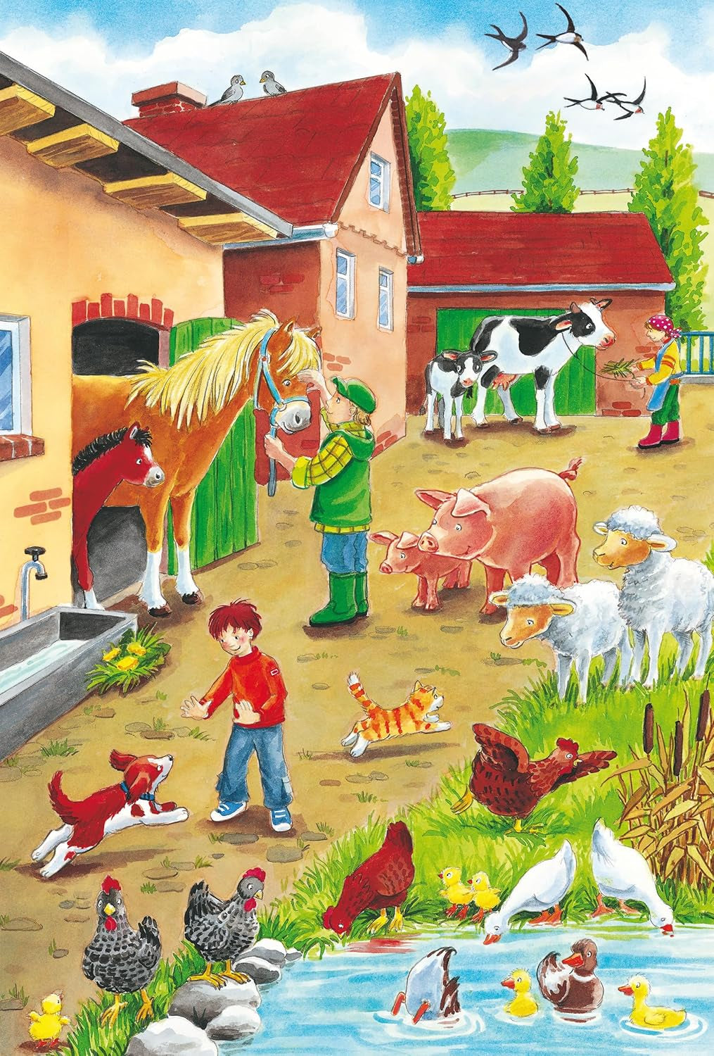 Schmidt Spiele 56216 Legpuzzel voor kinderen, 3X24 stukjes Puzzel Naty Shop
