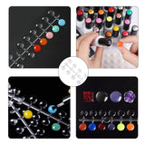 120 stuks nageldisplaystippen Kleurlijmstippen Druk op de nagels Nageldisplaystippen Nagelvoorbeelden Nageltips Doe-het-zelf nagelaccessoires Nageldisplay Nageltips voor gelnagels Transparant zelfklevend