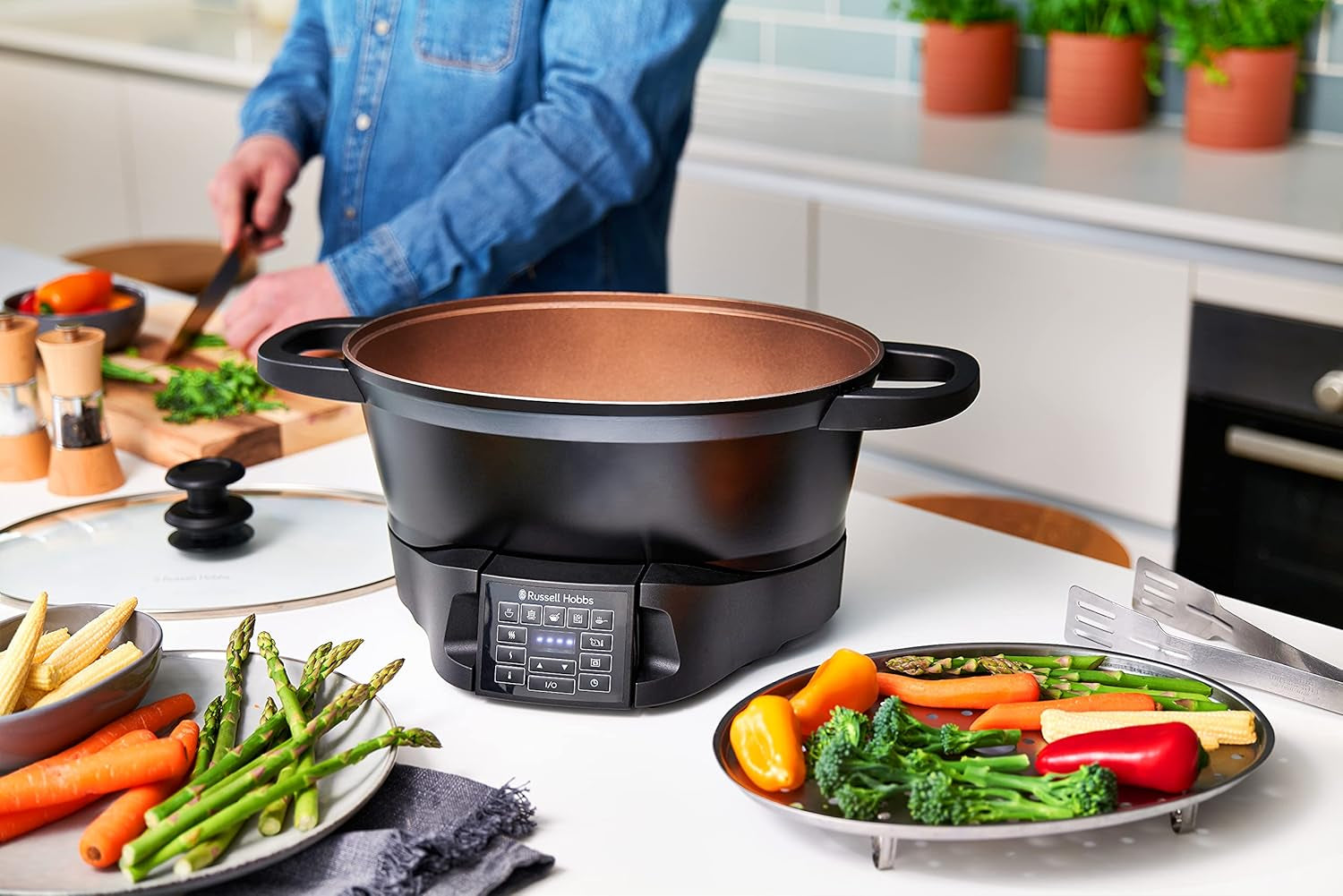Multicooker Russell Hobbs 6,5L, digitaal display, 8 kookfuncties Slowcooker Naty Shop