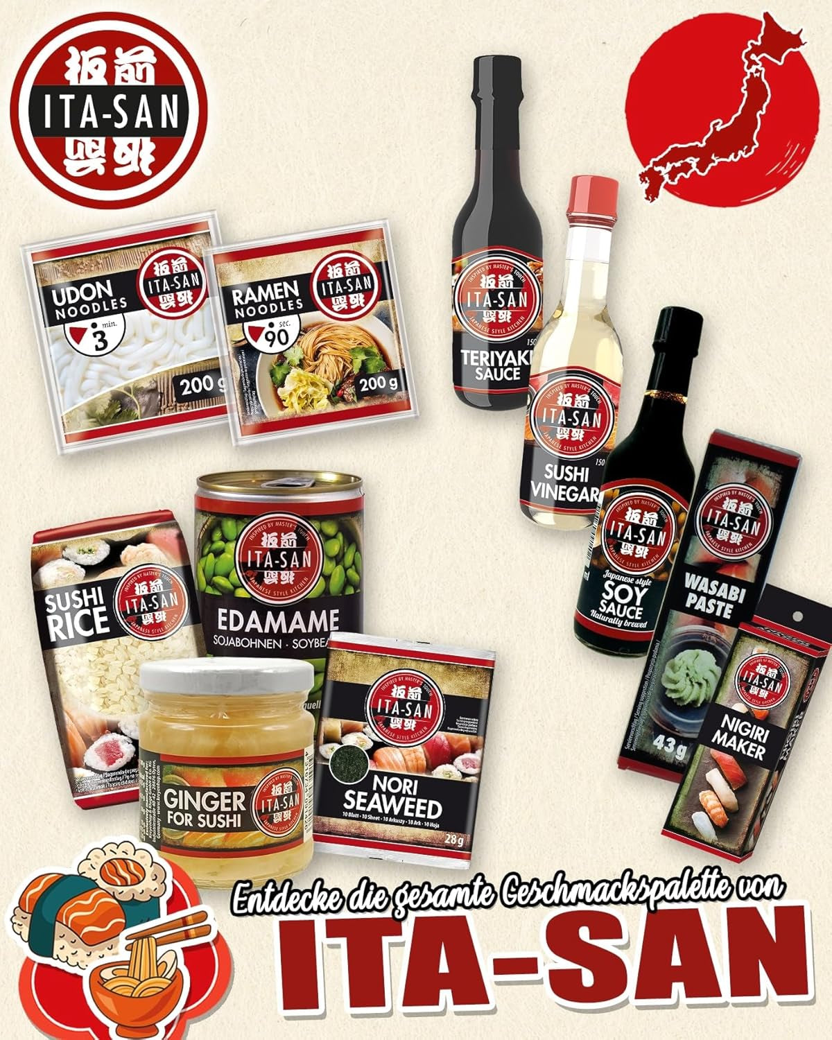 ITA-SAN Calrose / Rijst voor sushi, 1 pakket (1 x 9,07 kg)