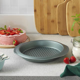 Progress BW09819G2EU7 Shimmer Kollektion, Ronde Backform Aus Kohlenstoffstahl Mit Antihaftbeschichtung, Ideal Für Pies, Kuchen, Torten en Quiches, 28 Cm, Grün Vormen en bakplaten Naty Shop