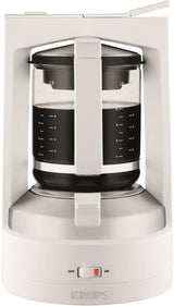 Krups T8 Filter-espressomachine, 850 Watt, automatische uitschakeling, 8-12 kopjes, 1 liter inhoud, permanent filter, verlichte aan/uit-schakelaar, eenvoudig te gebruiken, zwart, KM4689