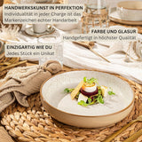 SÄNGER Rio Creme | 18-delige aardewerken serviesset voor 6 personen, inclusief 6 dinerborden, 6 dessertborden en 6 kommen | DE WAARDE-COLLECTIE