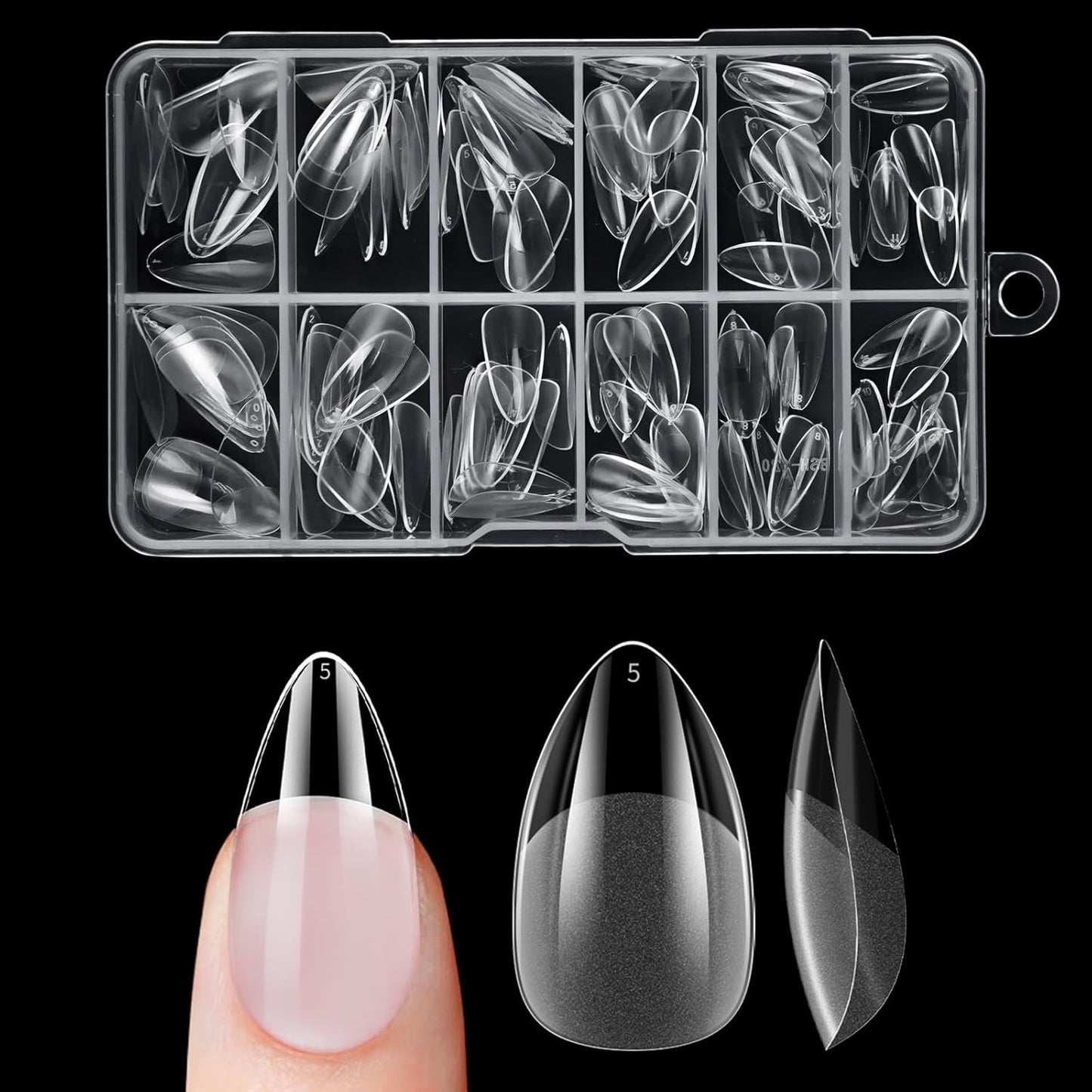 Korte kunstnagels Ballerina 120 stuks lijm op 12 maten Korte kunstnagels Zachte gel Volledige dekking nageltips voor korte gelnagels S