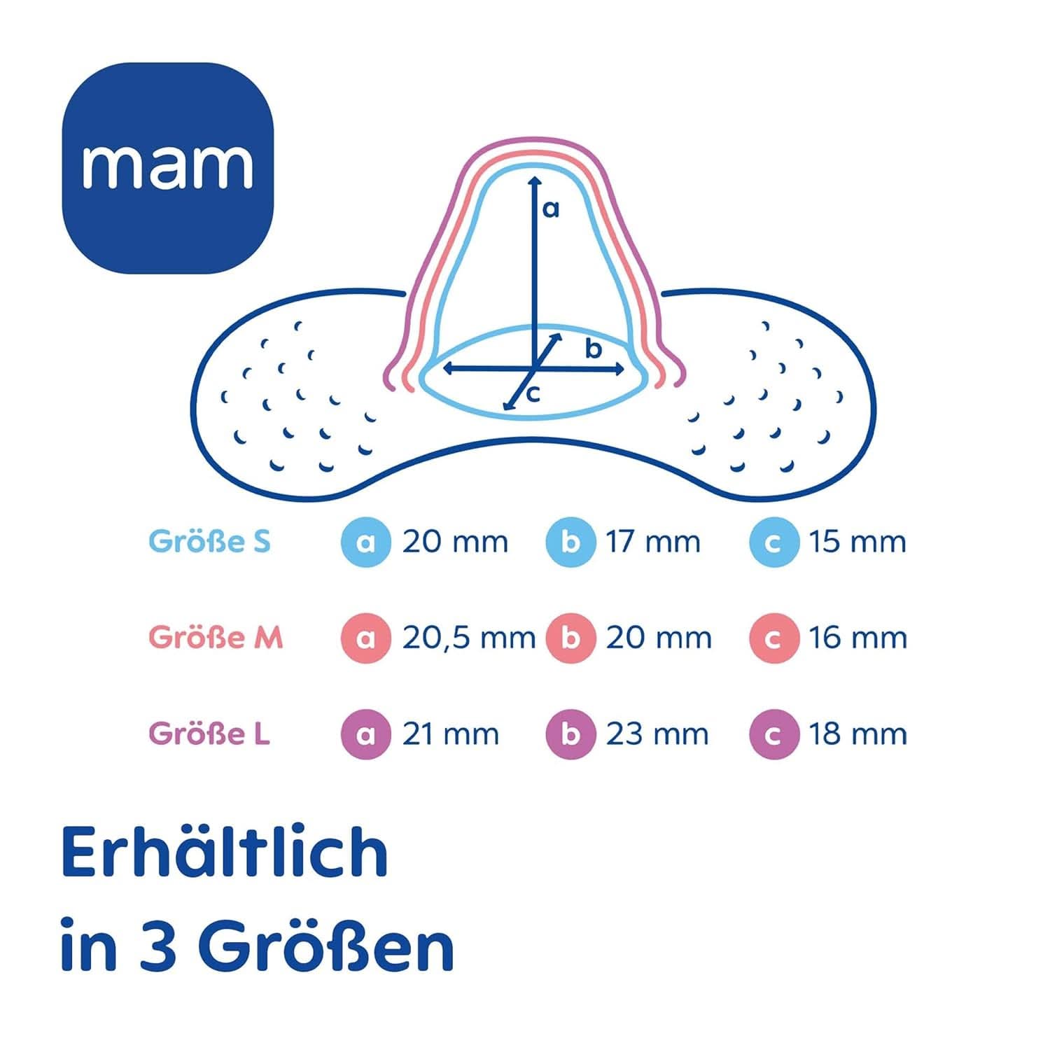 MAM Stillhütchen Größe L (Ø 23 mm) Im 2Er-Set, Extra Weiche Brusthütchen Zum Schutz Beim Stillen, Brustwarzenschutz Für Maximalen Hautkontakt Zwischen Mutter Und Kind Accessoires Voeding en borstvoeding Bebe Naty Shop