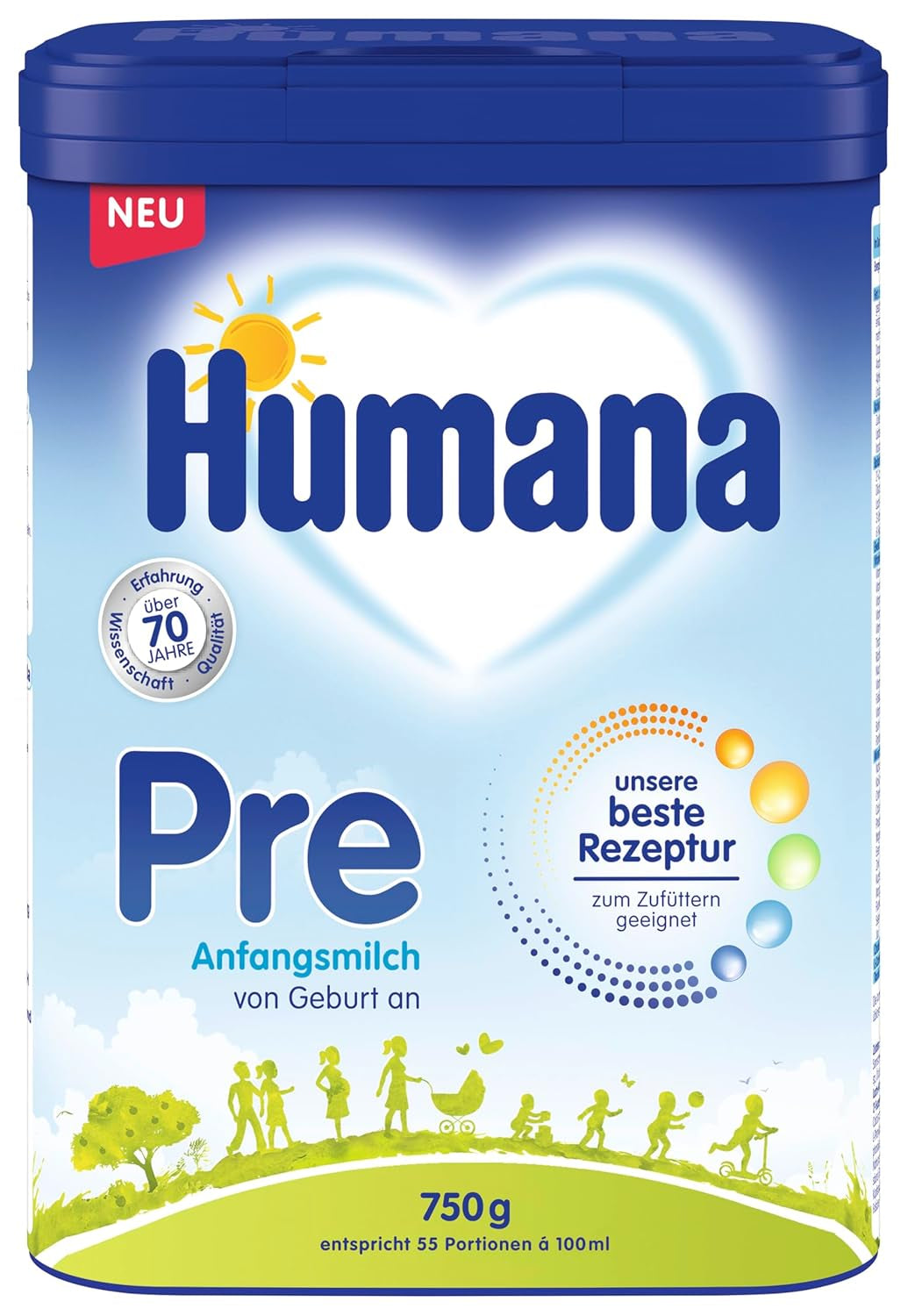 Formula Humana Pre Infant 750g - Pakket - Melk voor baby's vanaf de geboorte - Formule voor baby's als vervanging of aanvulling op moedermelk - Voeding voor baby's