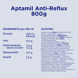 Aptamil Anti-Reflux - Volledige formule vanaf de geboorte Dieetmanagement Braken en oprispingen Babyvoeding Melkpoeder 1 x 800 g