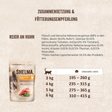 Shelma Natvoer voor katten met kip in tomaten- en kruidensaus - Compleet graanvrij voer met hoog vleesgehalte - 28 x 85 g (2,38 kg)