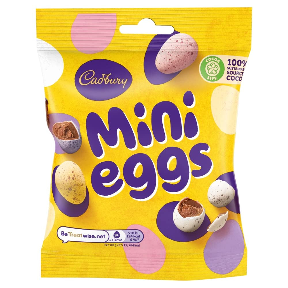 Stevig zakje kleine chocolade-eitjes (80g) in een knapperig suikerbakje (Paasvormpjes)