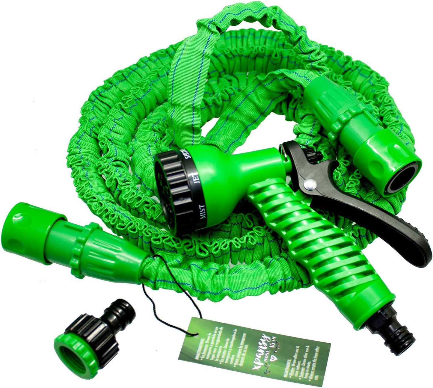 C2607A Slang Basic – Verlengbare slang met waterdruk, groen, 7,5 meter