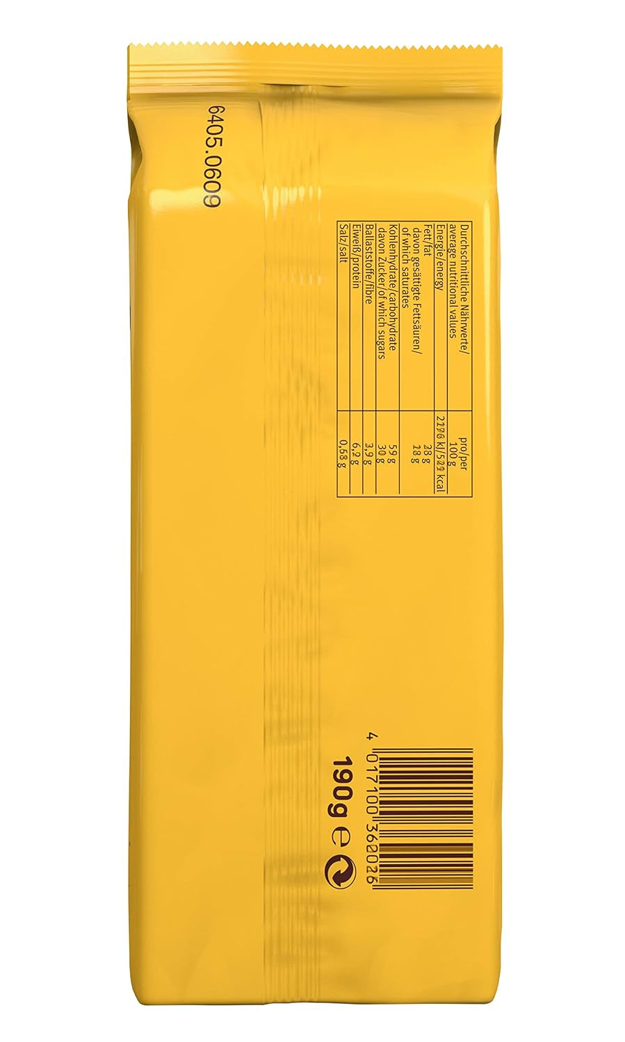 Krokante koekjes met crème van cacao en pure chocolade, 14 stuks, voor opslag of verkoop (14 x 190 g)