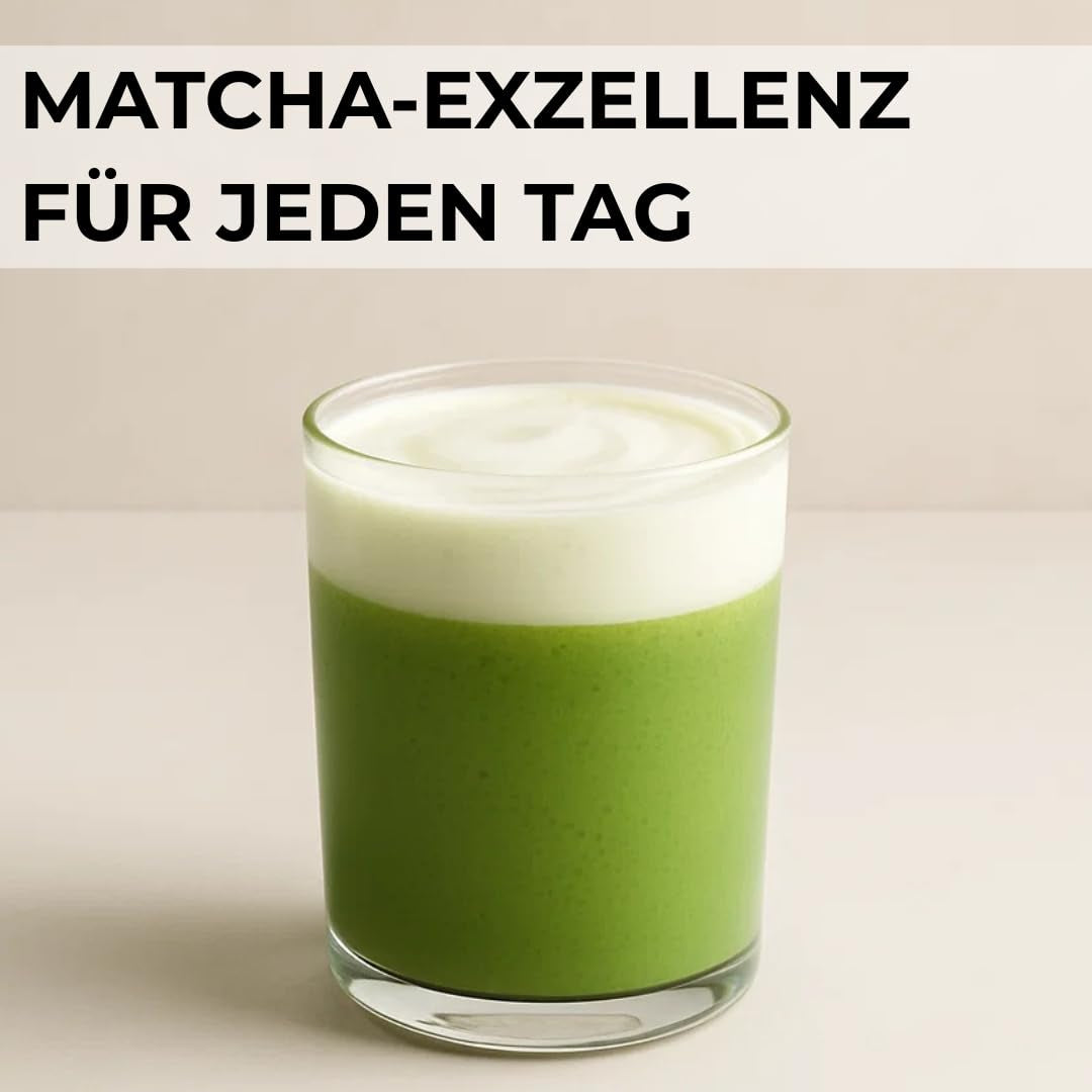 | Matcha biologisch poeder 100 g | Groene Thee Matcha Poeder Ceremoniële Kwaliteit | 100% natuurlijk en premium kwaliteit | Ontgiftende thee | Compatibel met Matcha-set, steel, kom en glas.