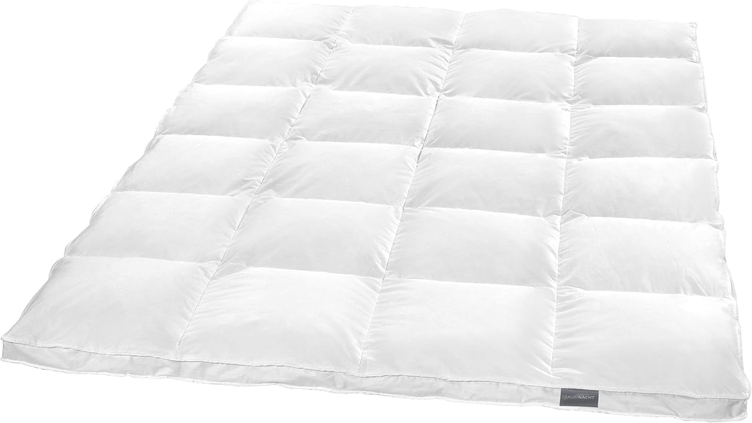 Traumnacht Basic Licht donzen dekbed met nieuw wit dons (60%) en veren (40%), DIN EN 12934, 135 X 200 Cm, Down Pass en Oeko-Tex gecertificeerd, geproduceerd volgens de Duitse kwaliteitsnorm Dekbedden en dekbedden Naty Shop 60 procent dons / 40 procent veren Zeer warme winterdeken 155 X 220