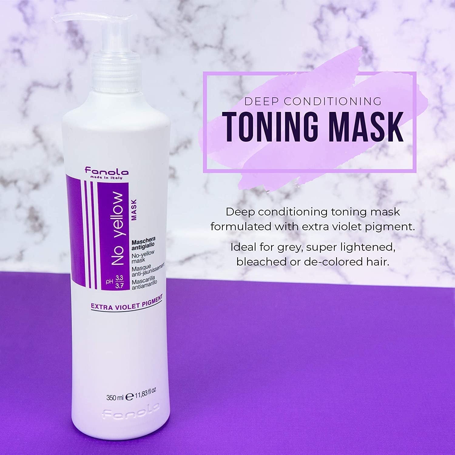 Fanola No Yellow Mask - verzorgende behandeling, 1 liter Naty Shop haarmasker