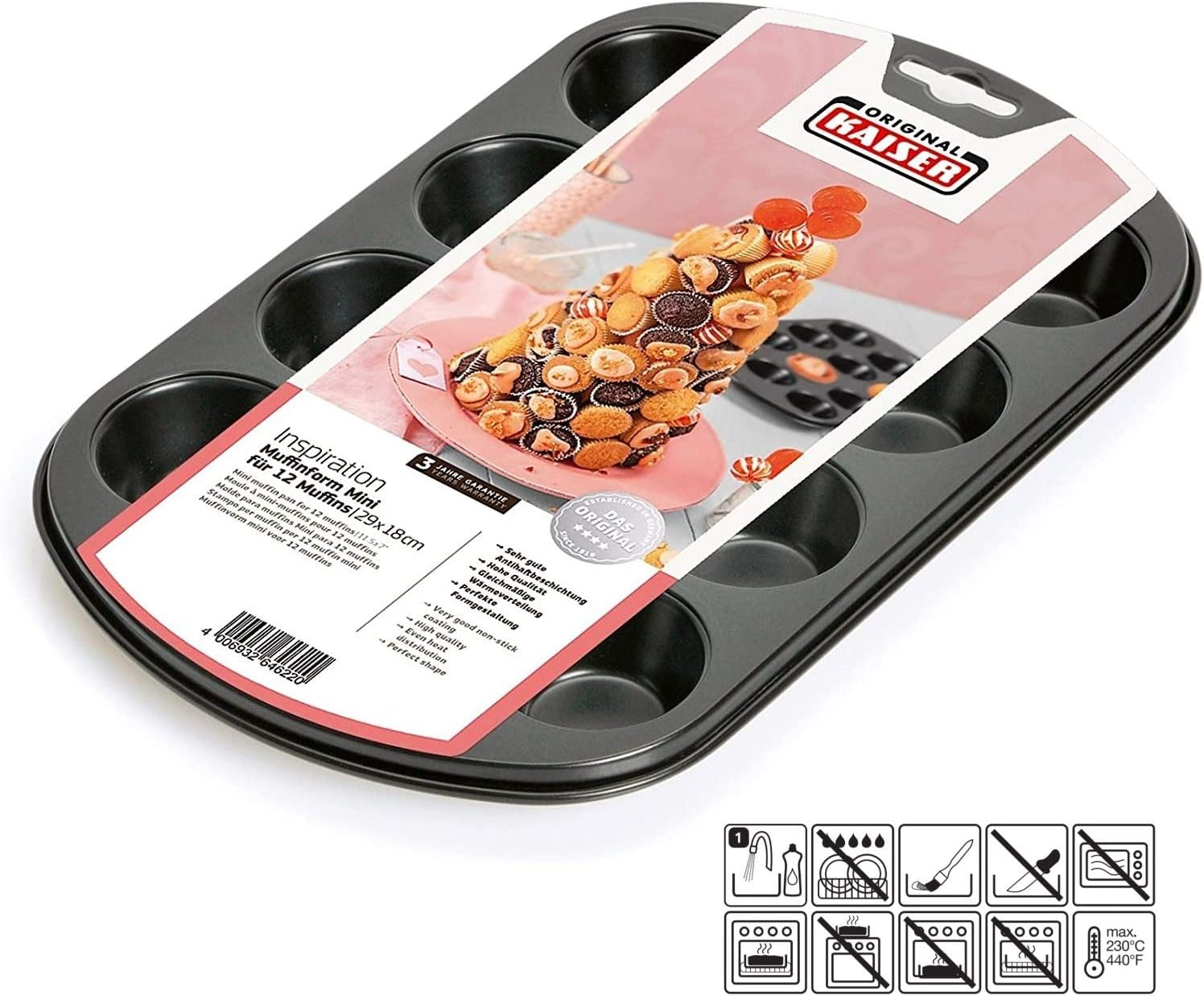 Originele Kaiser Inspiration, Pan voor 12 muffins 38 X 27 cm Naty Shop