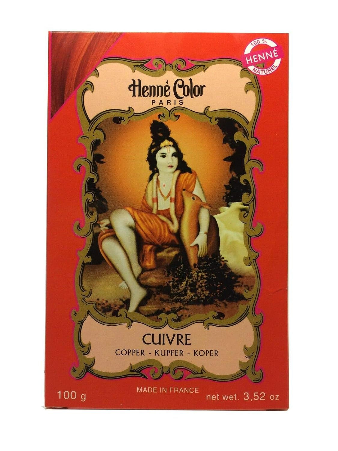 Henné Color Henna Poeder Koper 100 g Haarverf Naty Shop Rood 100 G (1 pakje)