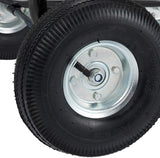Relaxdays slangenwagen, mobiele slanghaspel, 1/2" en 3/4" aansluiting, slang tot 80 m, 2 wielen, metaal, zwart