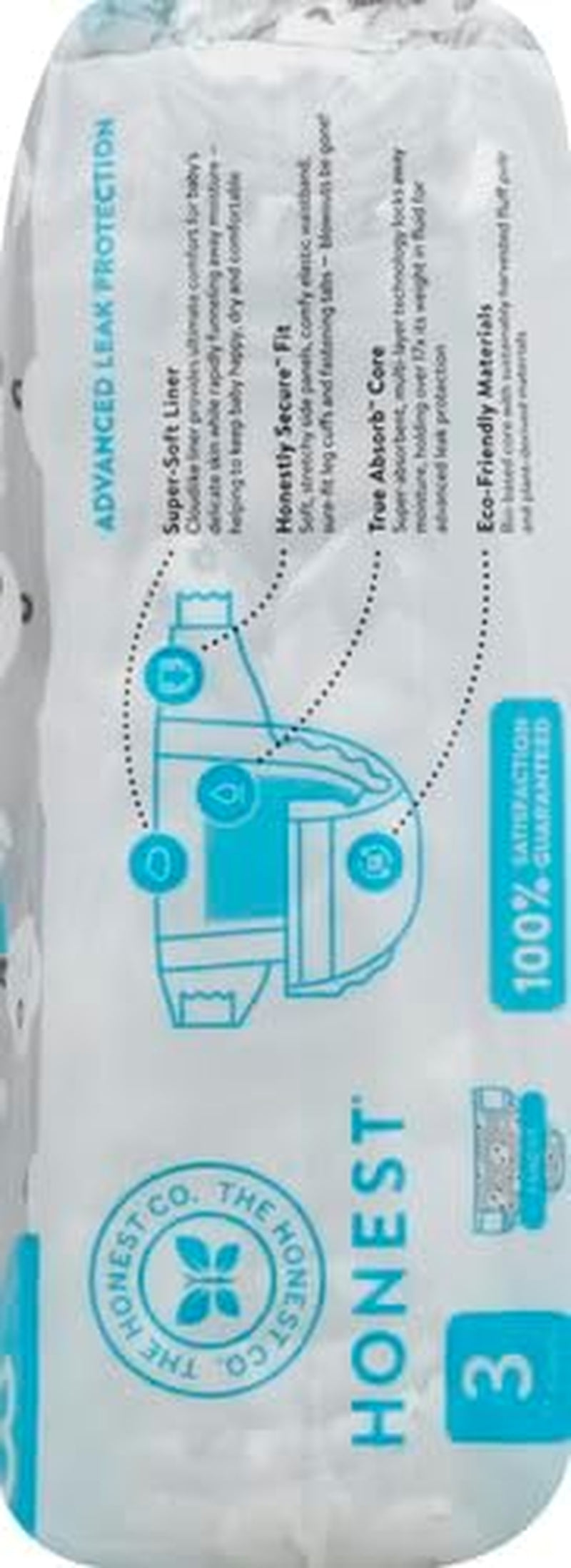 – Milieuvriendelijke en hoogwaardige wegwerpluiers, Panda's, maat 3 (7,3–12,7 kg), 27 stuks