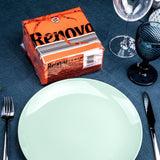 Renova papieren servetten, rood label oranje - 70 servetten