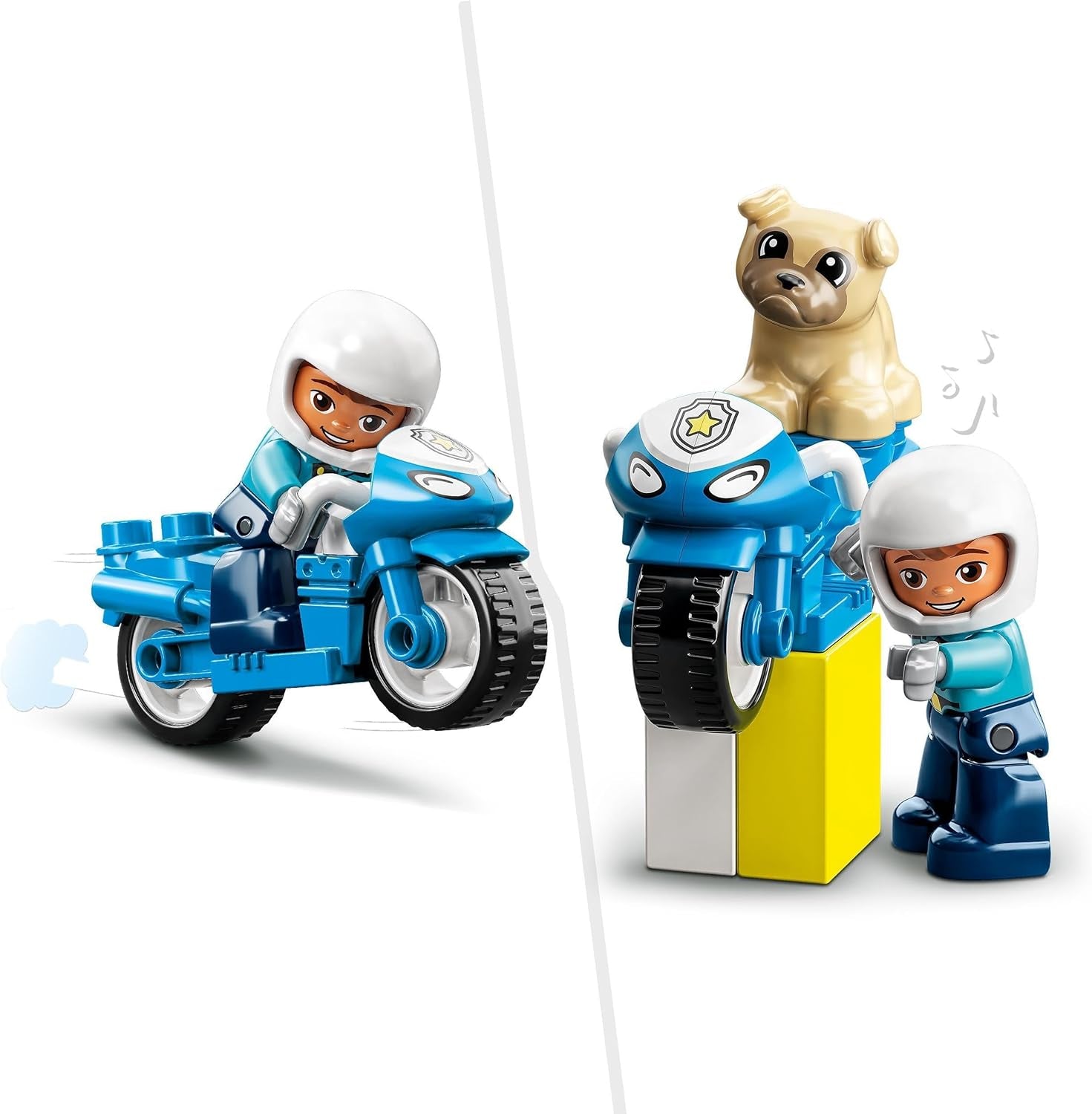 LEGO 10967 DUPLO politiemotor, Politiespeelgoed voor peuters vanaf 2 jaar, Ideaal speelgoed voor de motoriek van baby's, Speelgoedmotor Bouwsets Besuche den LEGO-Store