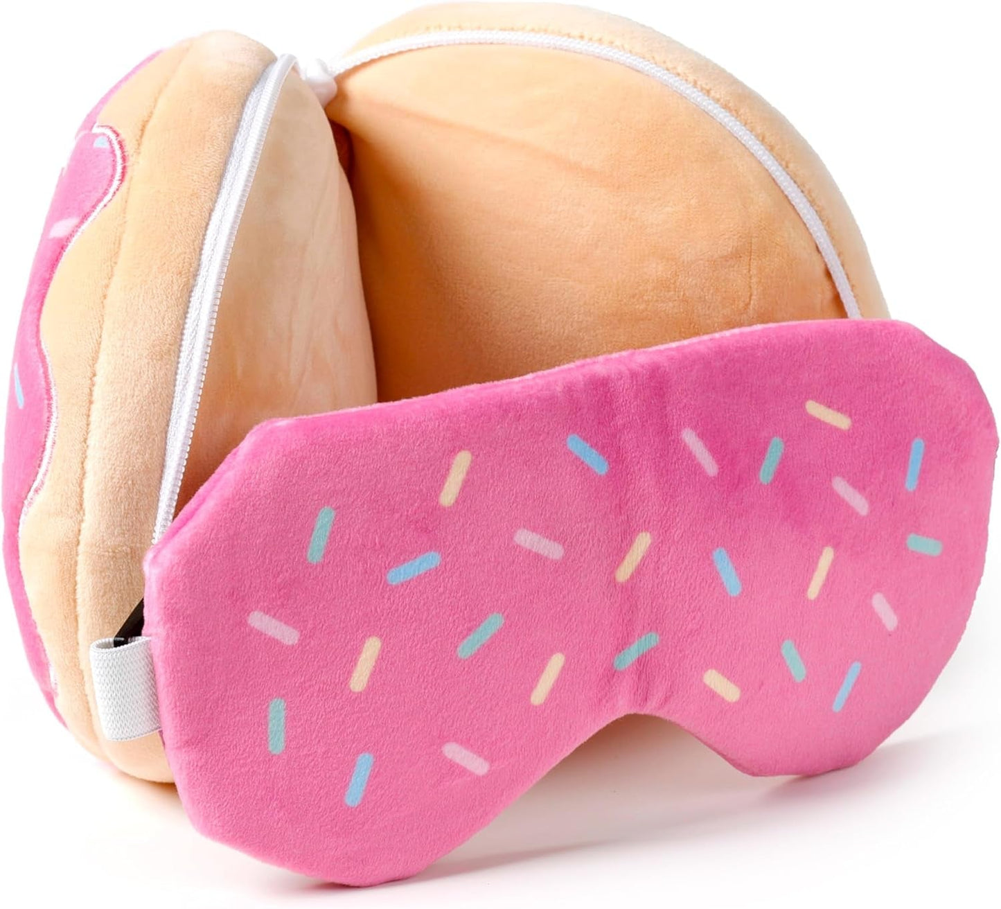 Puckator Reiskussen met Relaxeazzz Masker - Donut Reiskussens Naty Shop