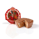 Reber Bites Chocolade- en Truffeltaart, cognactruffels op romige noga, omhuld met delicate Alpenmelkchocolade, 40 g (1 stuk)