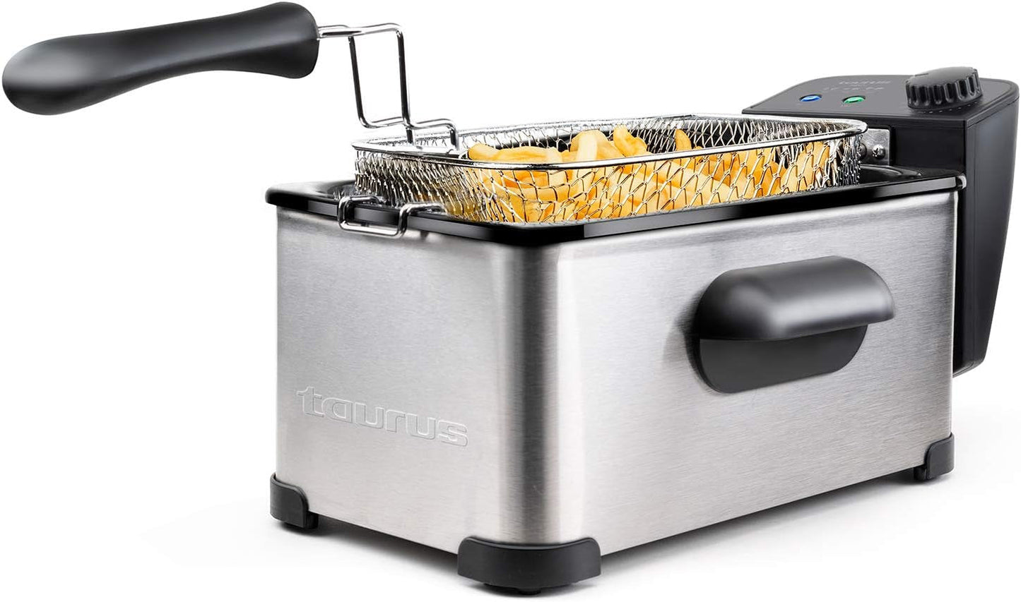 Taurus Professional 2 plus - Oliefriteuse, 2 liter, 1700 W, 18/8 roestvrij staal Naty Shop Appliances 3L