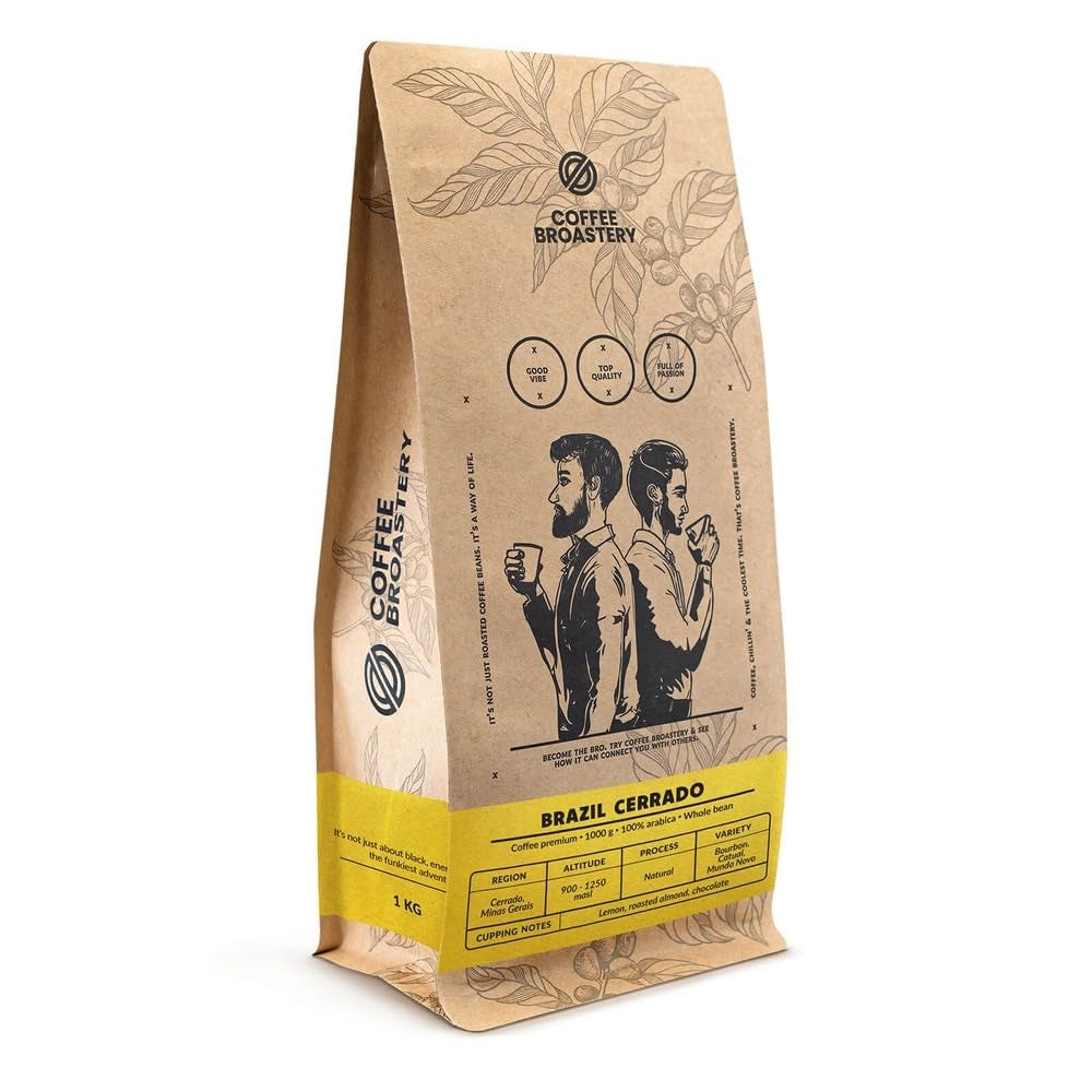 Set koffiebonen 2x1kg 2000g | Brazilië Mogiana | Brazilië Cerrado | Brazilië | Speciale koffie | Vers gebakken