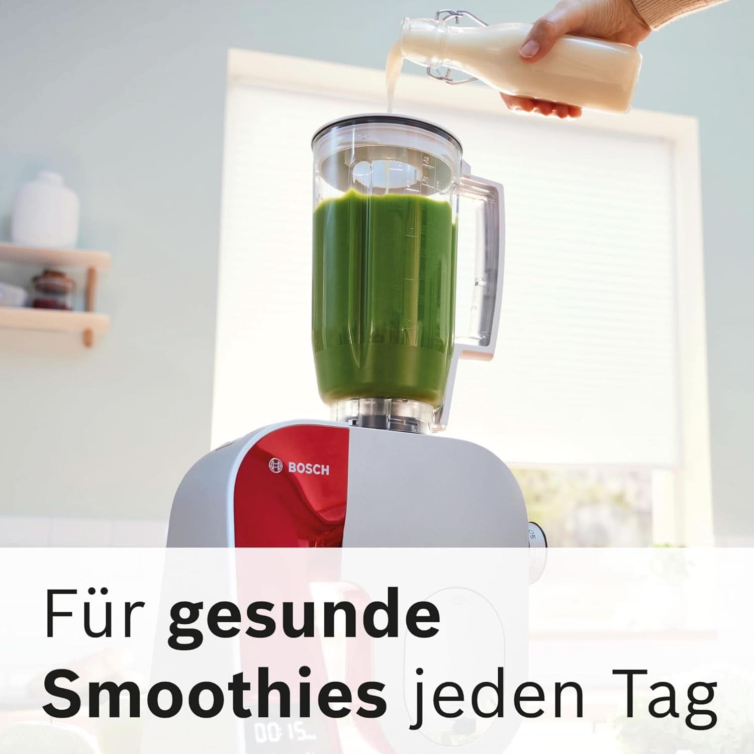 Keukenmachine Bosch Series 4 MUM5X720, geïntegreerde weegschaal, roestvrijstalen kom 3,9L, mixer 1,25L, 1000W Accessoires Voeding en borstvoeding Bebe Naty Shop