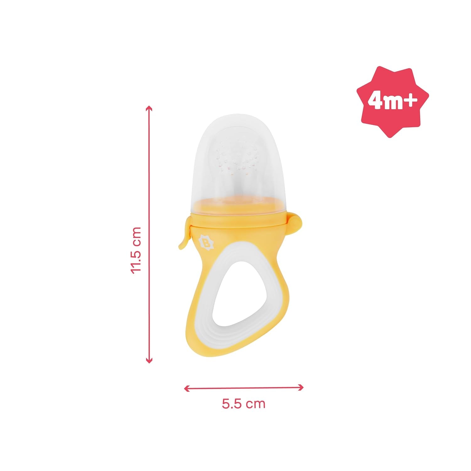 Badabulle babyvoederbakje met beschermhoes, ergonomisch handvat, kalmeert het tandvlees en introduceert nieuwe smaken, vanaf 4 maanden, BPA-vrij