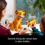 Lego Ç€ Disney Simba, de jonge leeuwenkoning, bouwspeelgoed voor de verzameling met creatieve dierenfiguren, ontspannende activiteit voor volwassenen, cadeau-idee voor vrouwen 43247 Bouwsets Besuche den LEGO-Store