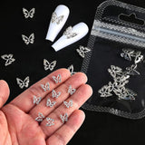 10 stuks Legering Vlinder Nagelbedels Metaal Nagelkunst Hanger Stenen Voor Diamanten Nagels Edelstenen Nagelsieraden Kunstdecoraties Nagelkunst Sieraden maken