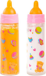 Bayer Design 79201AE Magische fles, melkfles, drinkfles, poppenaccessoire, wit en oranje